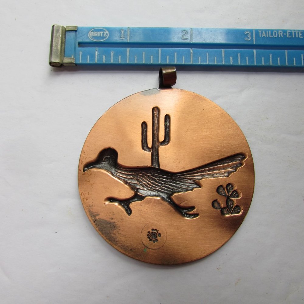 Solid Copper Road Runner Pendant SW Style - Picture 6 of 6